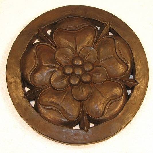 Round Stepping Stone with Flower center - Made of Cement