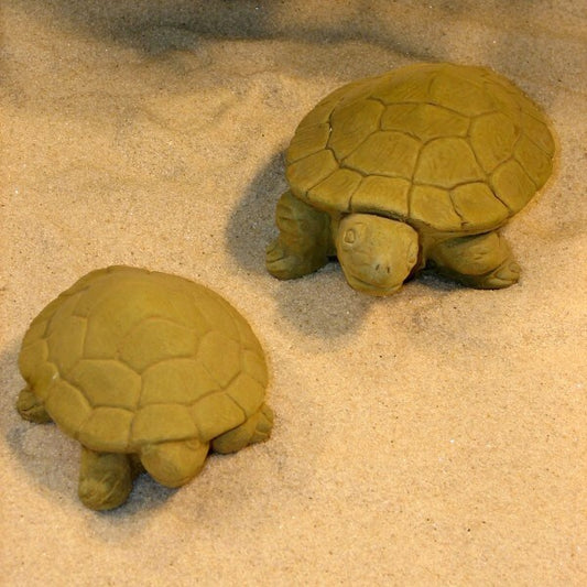 Stone Turtle Statue - Pair of turtles with their heads poking out