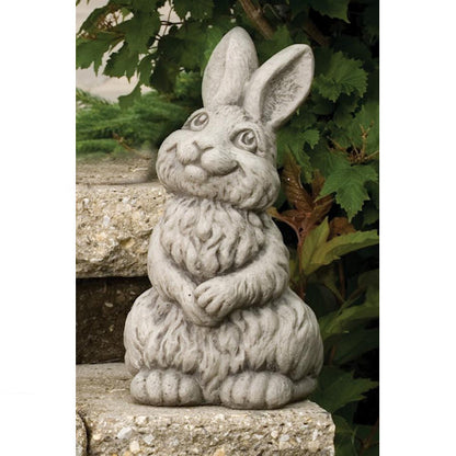 Capers the Rabbit Garden Sculpture with Large Smile Smiling Statue Cement