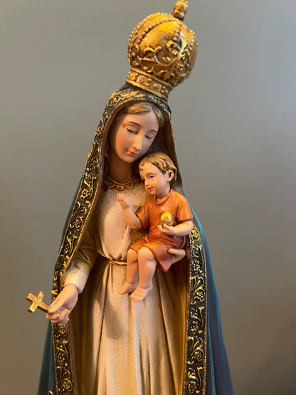 Close up of Mother and Child Our Lady of Charity Cuban Patroness Sculpture