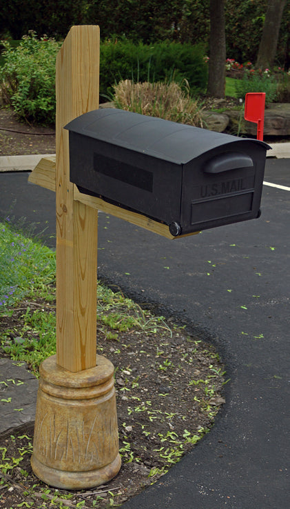 Cast Stone Post Base for Mailboxes & Hanging Baskets