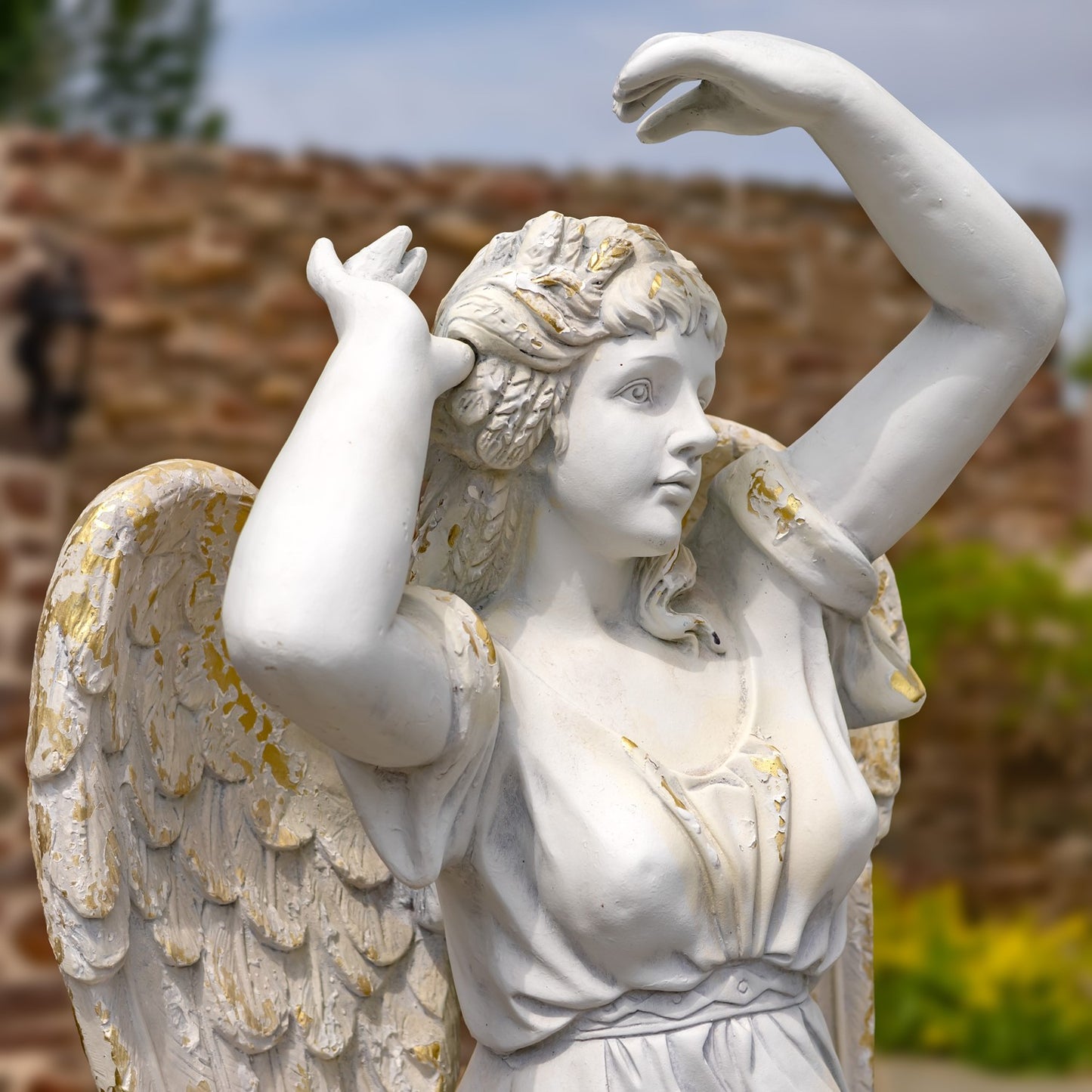 Cathedral Life-Size Angel Statue Heavenly Guardian of Light