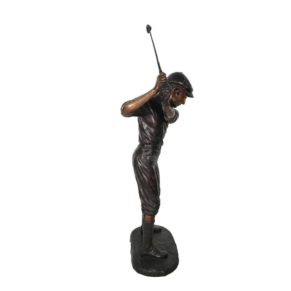Championship Swing Life-Size Golfer Grand scale sculpture for fairway