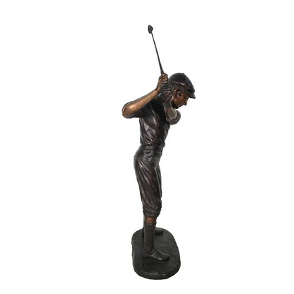 Championship Swing Life-Size Golfer Grand scale sculpture for fairway