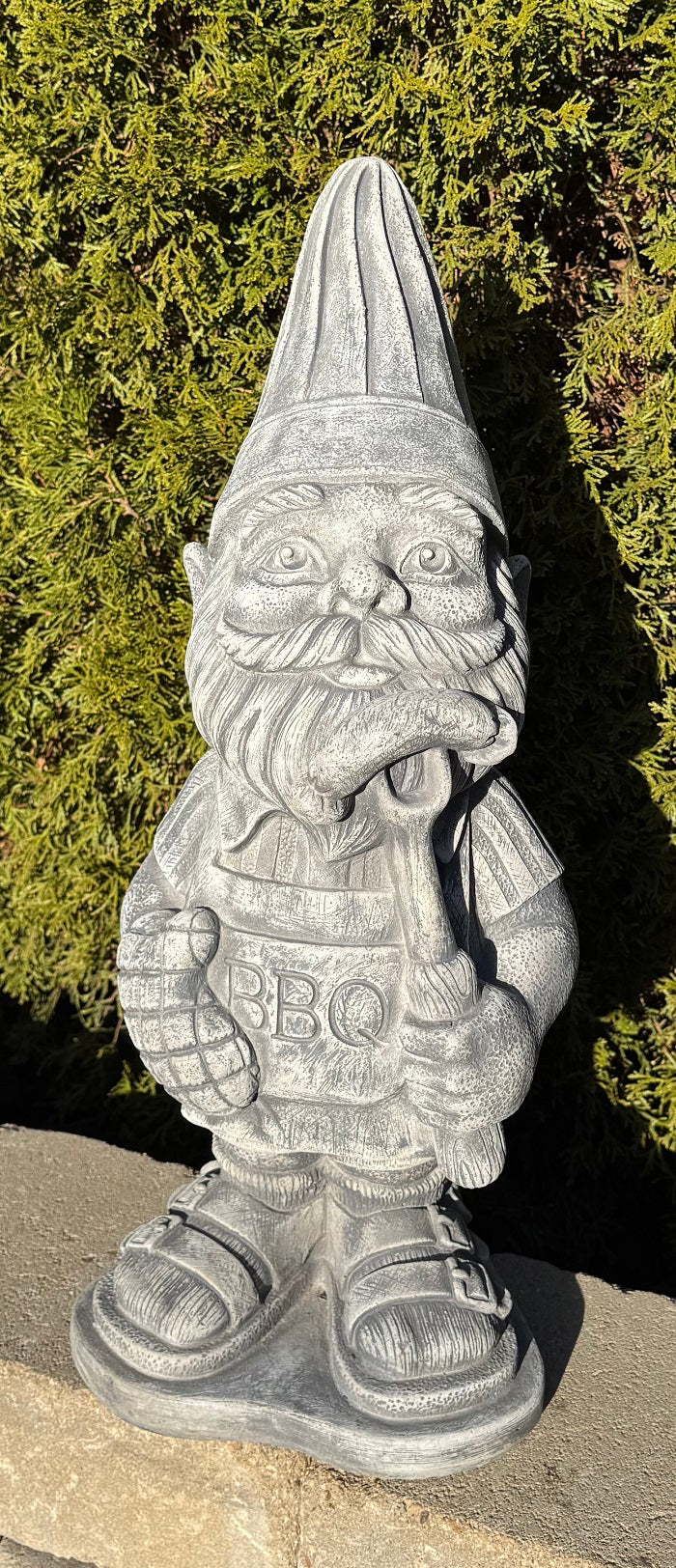 Introducing our culinary connoisseur the Chef Garden Gnome sculpture with BBQ on apron