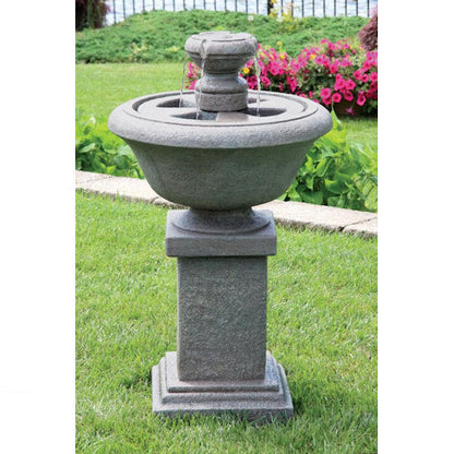 Chesire Two Tier Fountain on Square Pedestal 34" H