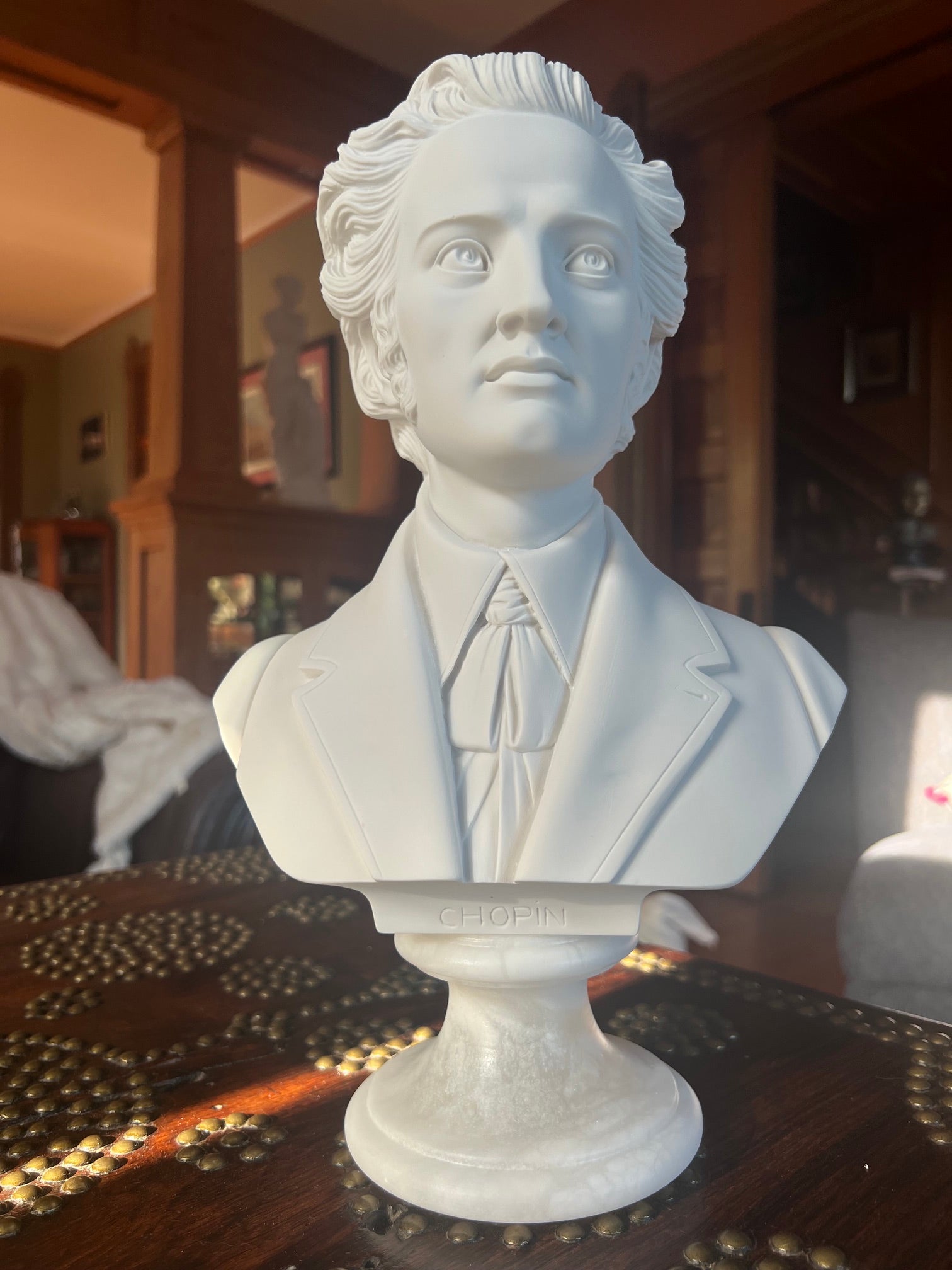 Chopin Frederick Bust Marble Portrait Bust Sculpture Egregia Italian Statuary