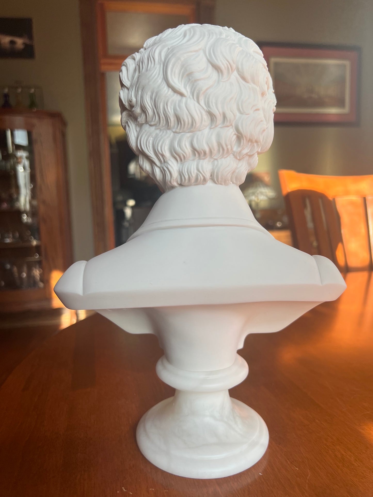 Back view of Chopin Frederick Bust Marble Portrait Bust Sculpture Egregia Italian Statuary