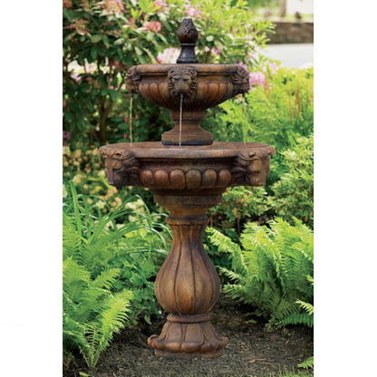 Classic Spouting Lion Head Fountain 59.5" High