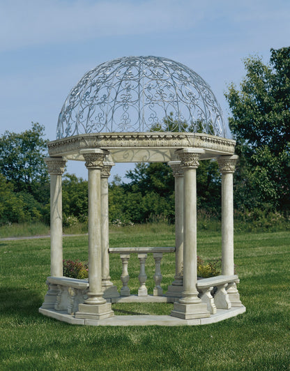 Classical Gazebo columns are open through their centers to allow for electrical wiring for spotlights or decorative lighting