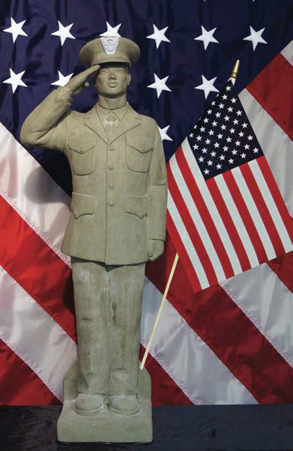 American Soldier Saluting Coast Guard statue 30" cast stone made in USA