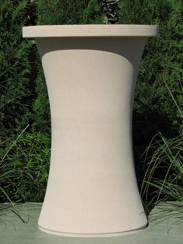 Columbia cast stone pedestal 36 inches high modern curved column for displaying statues