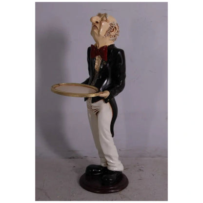 Connoisseur Uppity Butler with Tray whimsical servant statue 