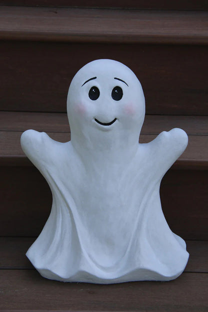 Friendly Ghost Cement Sculpture 16.25" High