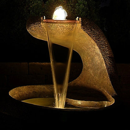 Copperhead Garden Fountain Cast Stone