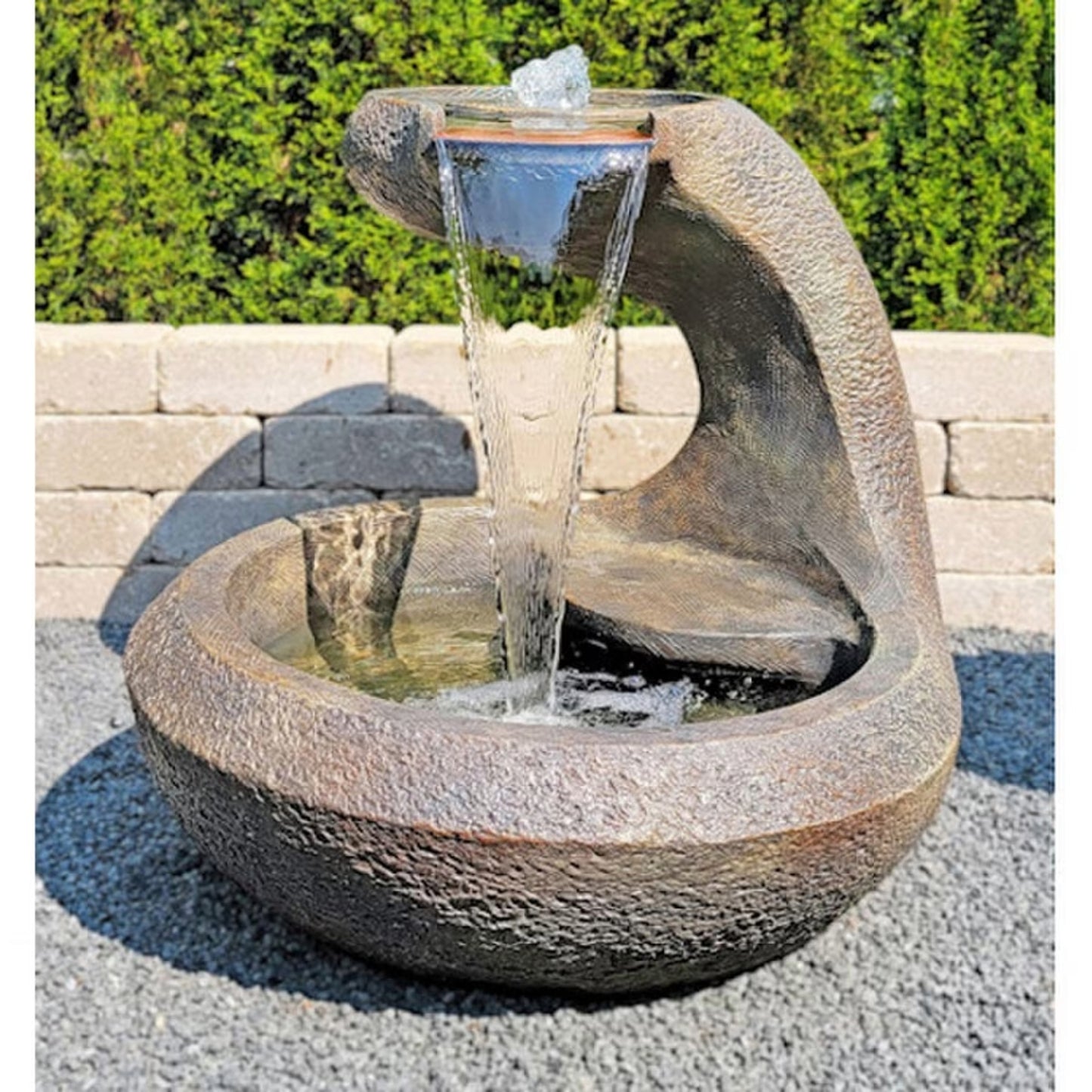 Copperhead Garden Fountain Cast Stone