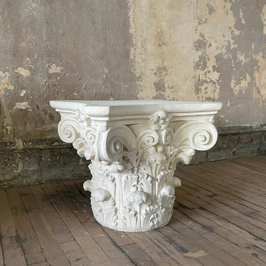 Corinthian Cocktail Table Base Greek  capital enveloped with acanthus leaves
