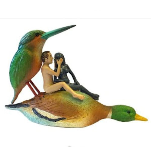 Couple on a Duck Seduction Sin Statue by Hieronymos Bosch Museum