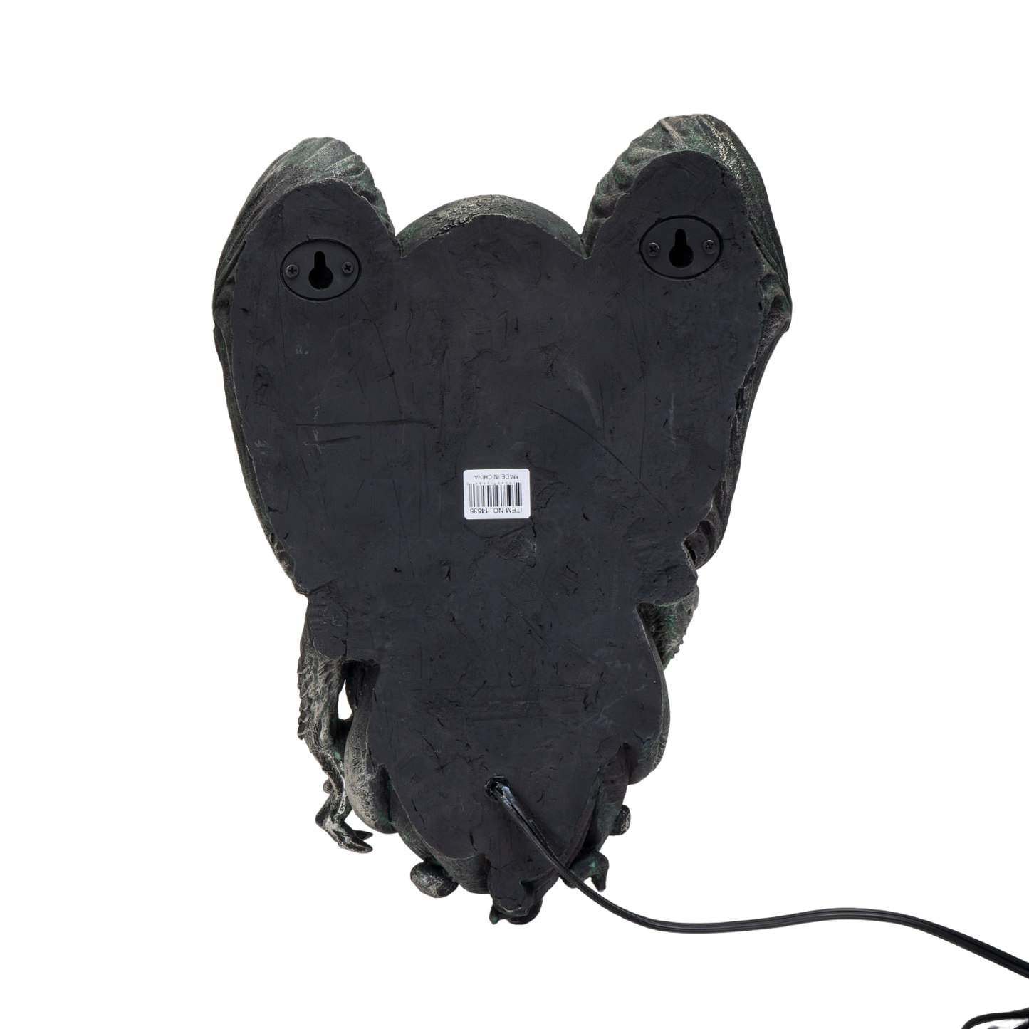 Back view with cord Cthulhu Wall Lamp Gothic Horror Sculptural Light