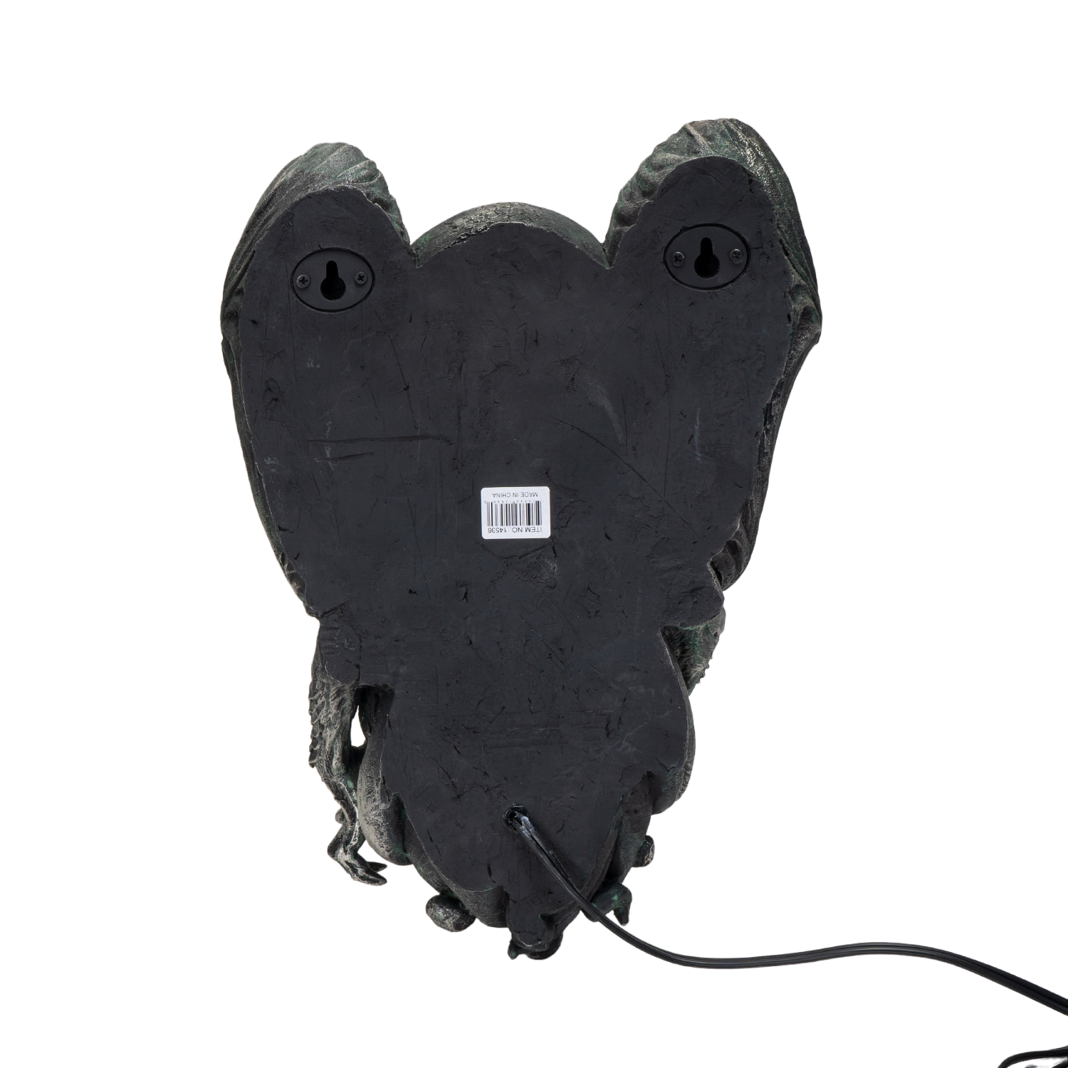 Back view with cord Cthulhu Wall Lamp Gothic Horror Sculptural Light