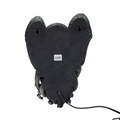 Back view with cord Cthulhu Wall Lamp Gothic Horror Sculptural Light