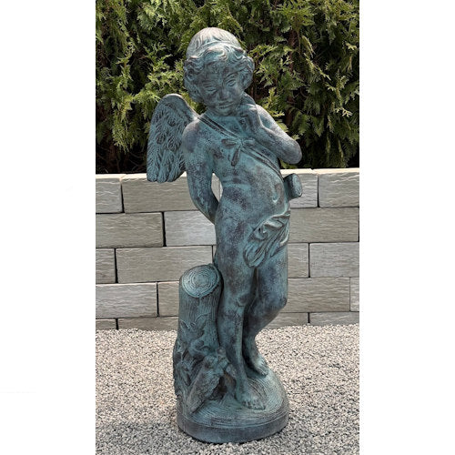 Classical cupid sculpture with graceful pose and romantic charm bow and arrows