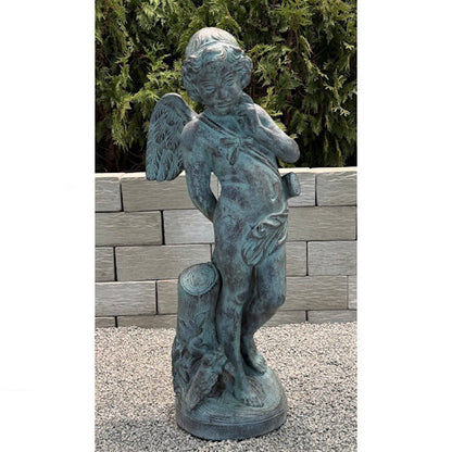 Classical cupid sculpture with graceful pose and romantic charm bow and arrows