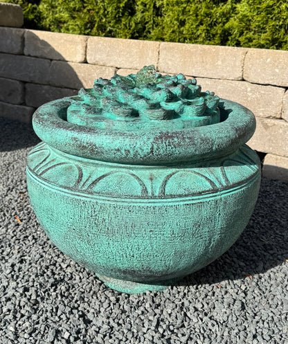dahlia bubbler fountain flower top with a elegant design basin perfect water flow