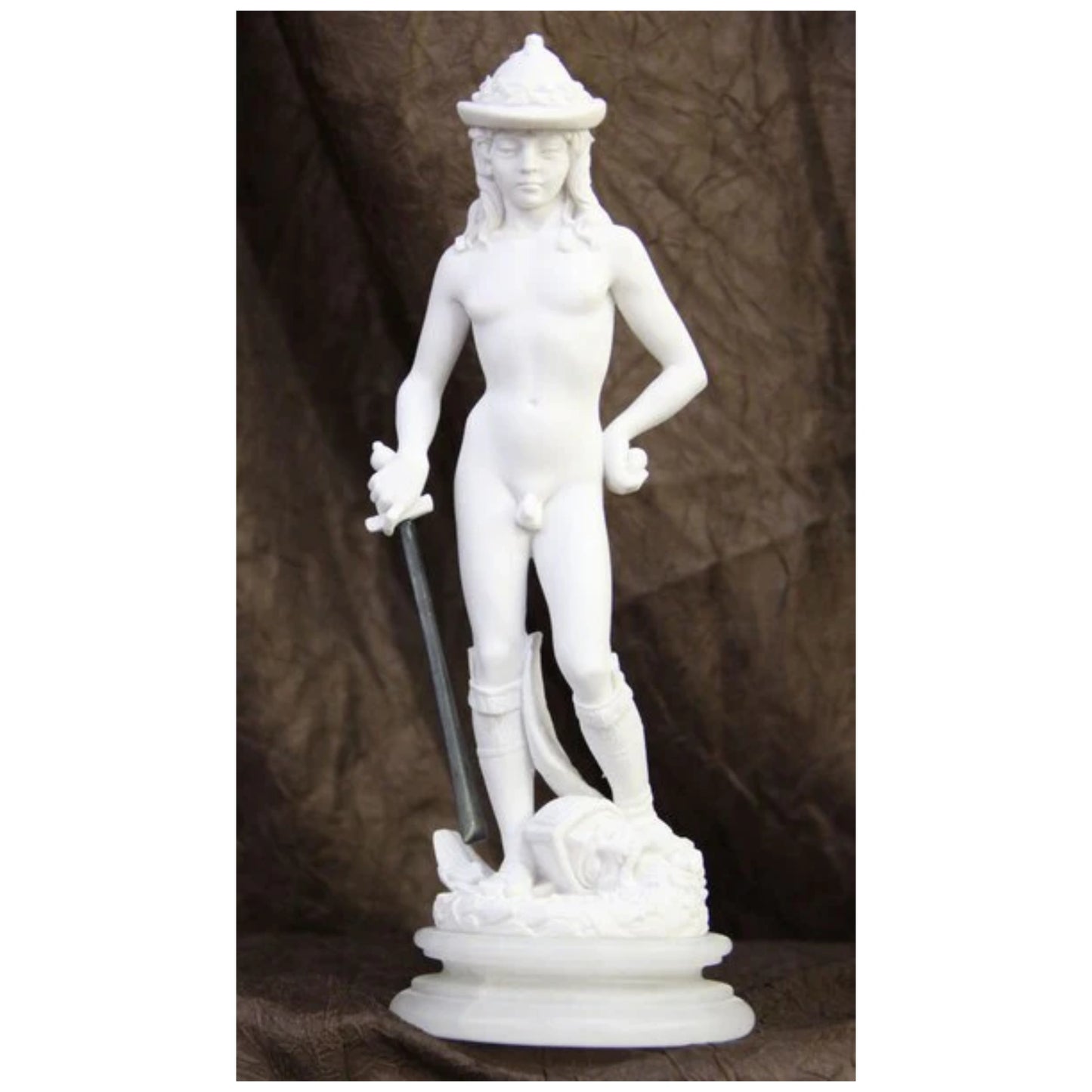 David By Donatello Marble Sculpture slaying Goliath Classical Statue