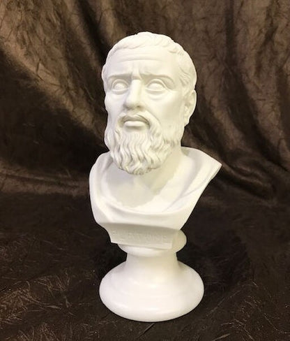 Philosopher Plate Marble bust Figurine Head Statue Artwork Decor