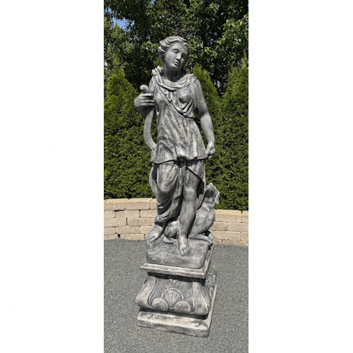 Diana statue life size Artemis cast stone garden sculpture on a pedestal outdoor estate  décor