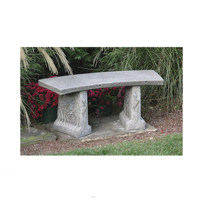 Dragonfly Garden Bench Garden Cement Dragonflies Sculptural  Curved