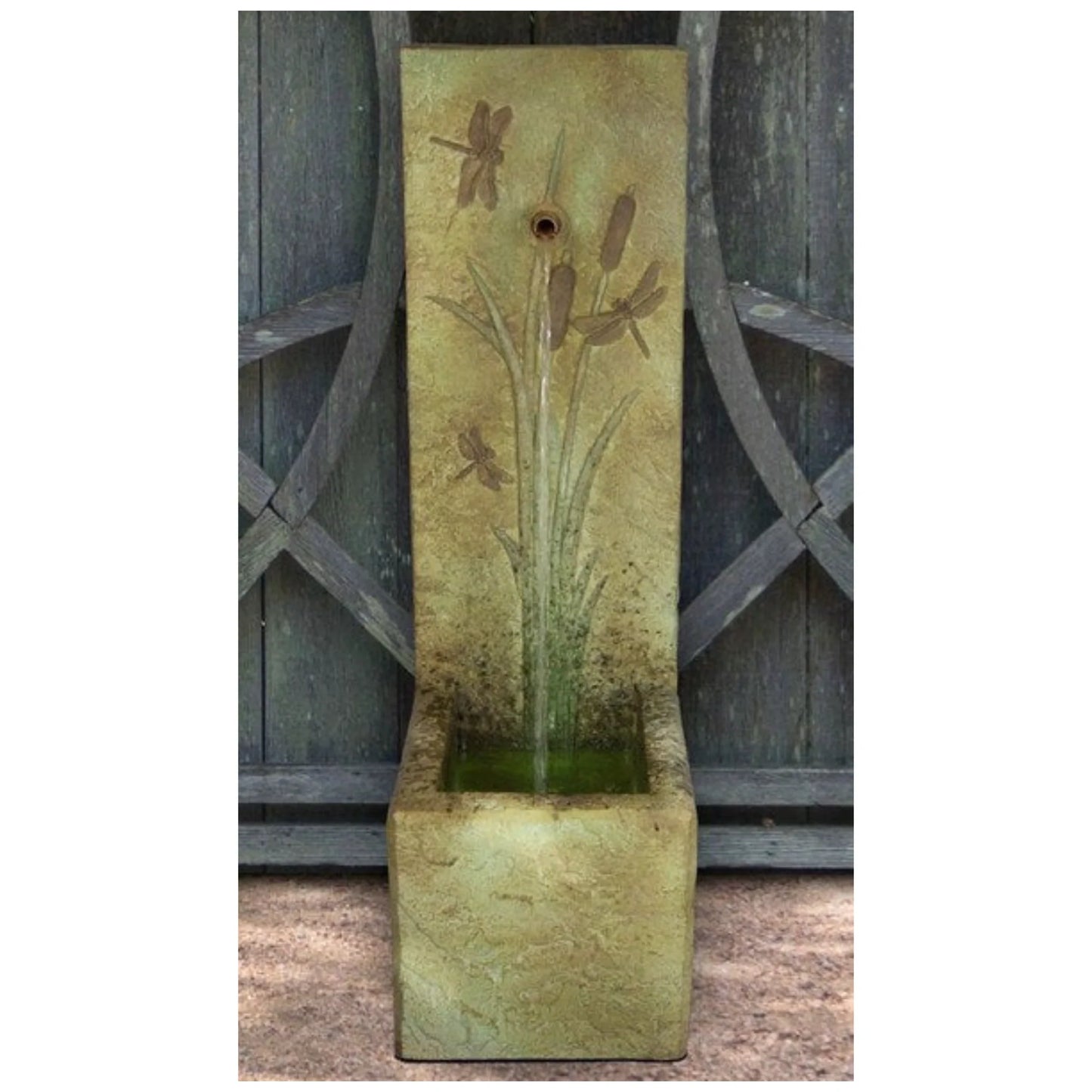 Dragonflies and Cattails Water Fountain mesmerizing blend of nature and artistry