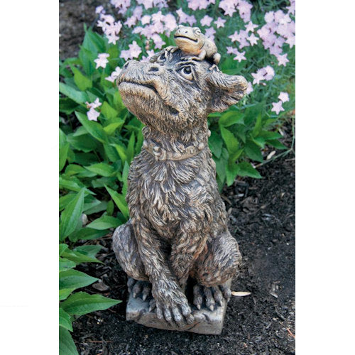 Drog - Sterling Wood Gargoyle Garden Statue Cement Frog on head 