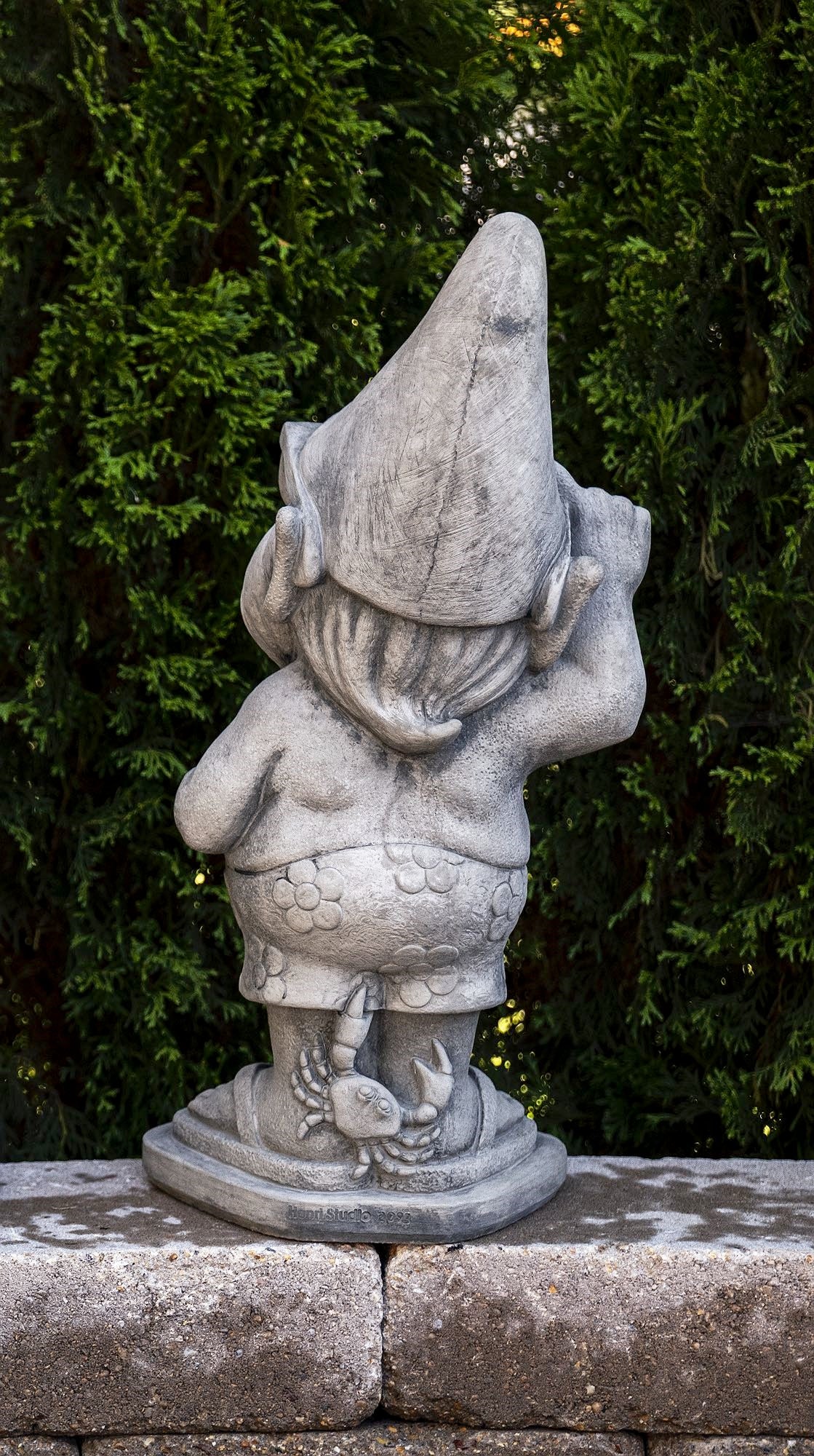 Dude Sunny Sid the Cool Gnome Statue surfer sculpture and awesome flip-flops