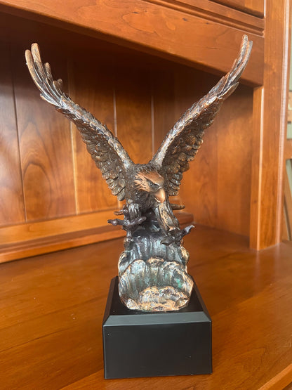American Majestic Soaring Eagle Sculpture on Base great for awards and trophies