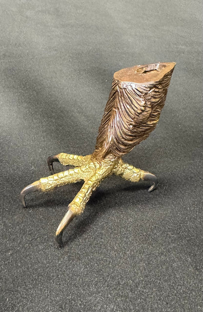 Lost Wax Bronze Eagle Claw Pen Stand