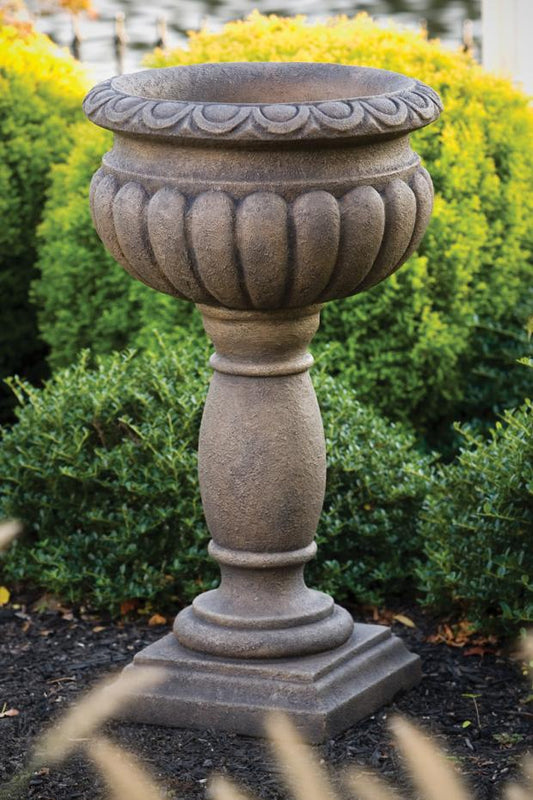 Egg & Dart Urn On Pedestal Tall Planter  Greek or Roman Styling