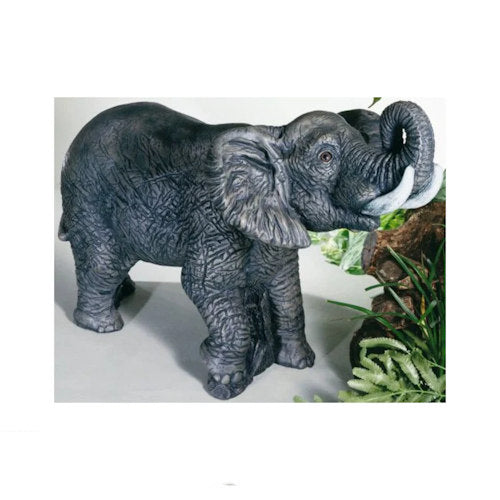 Elephant sculpture Garden statue Foutain sprays water mouth Tusk