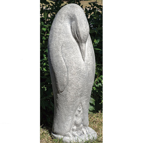 Antarctic Emperor penguin garden statue made of cast stone