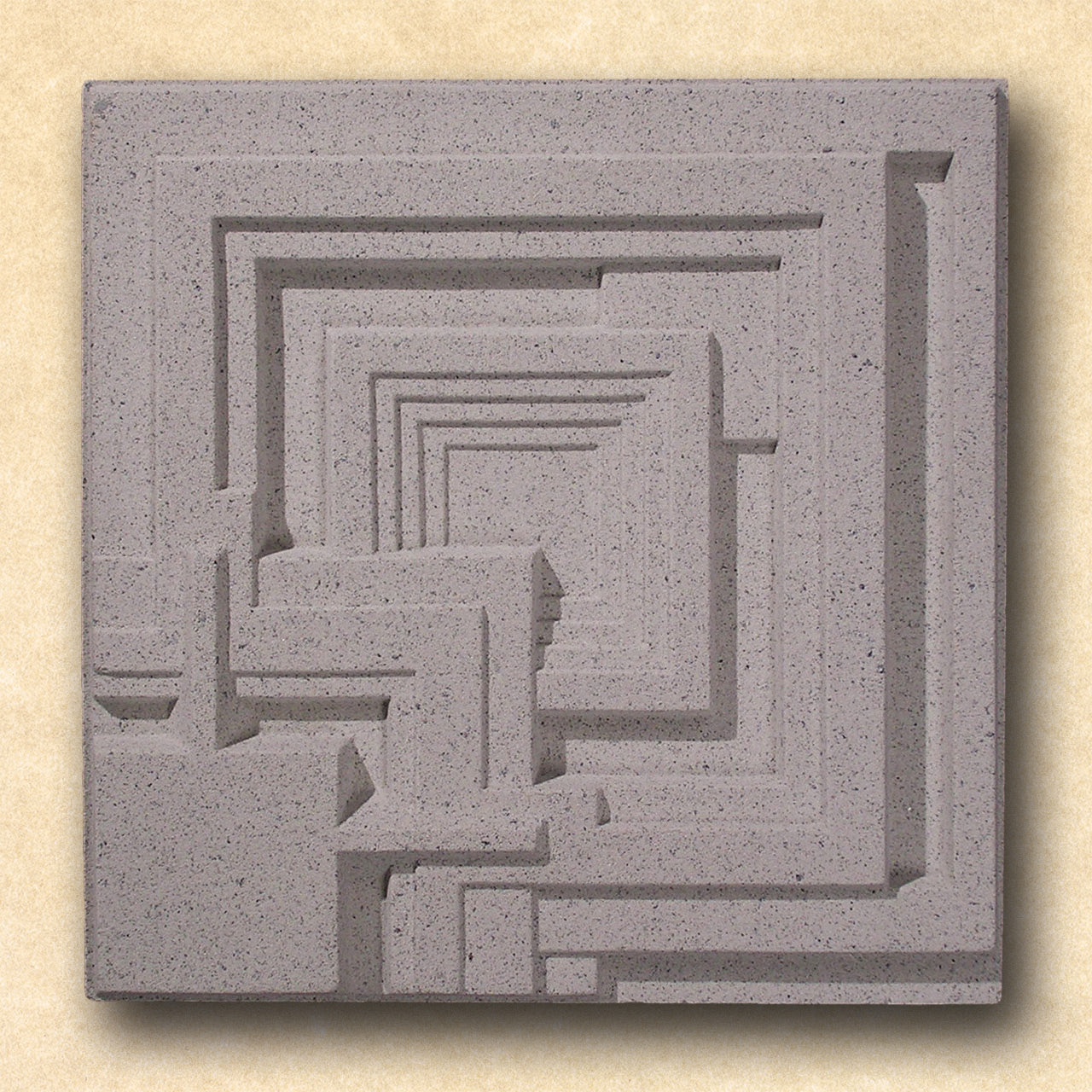 Ennis House Architectural Plaque – Wright Geometric Relief