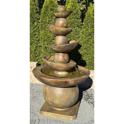 Equilibria Fountain Contemporary Design with a unique shaped body of the modern sculpture