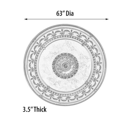 Sistine Chapel Cherubs Round Ceiling Medallion Easy Installation Ornate