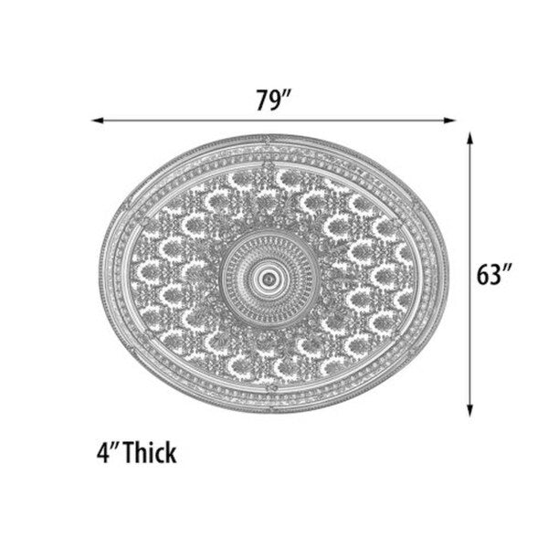 Giant sculptural Oval Chandelier Ceiling Medallion Decoragive artists