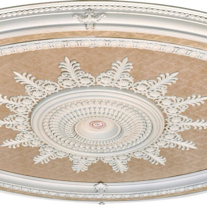 Oval Chandelier Ceiling Medallion Ornate Plastic Sculptural Plastic Sculpt
