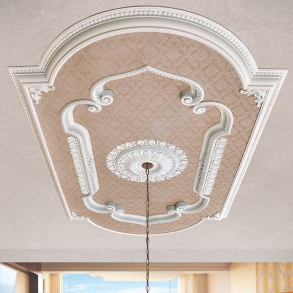 Large Rectangular Medallion Perfect For Grand Applications Ceilings