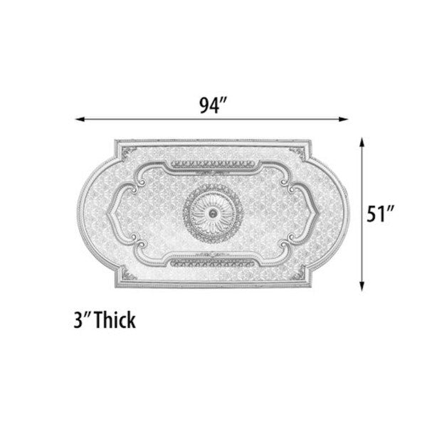 Large Rectangular Ceiling Medallions Decorative light weight install easy