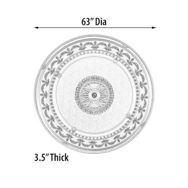 Large Ceiling medallion Adds Architectural Detail Plain Ceiling Space