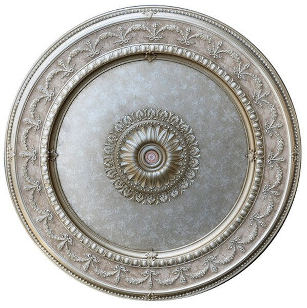 Simple Install Champagne Large Round Ceiling Medallion screws anchors