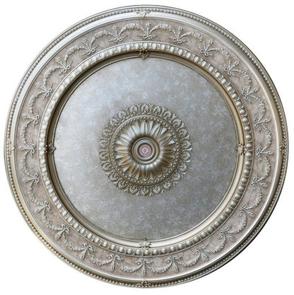 Simple Install Champagne Large Round Ceiling Medallion screws anchors